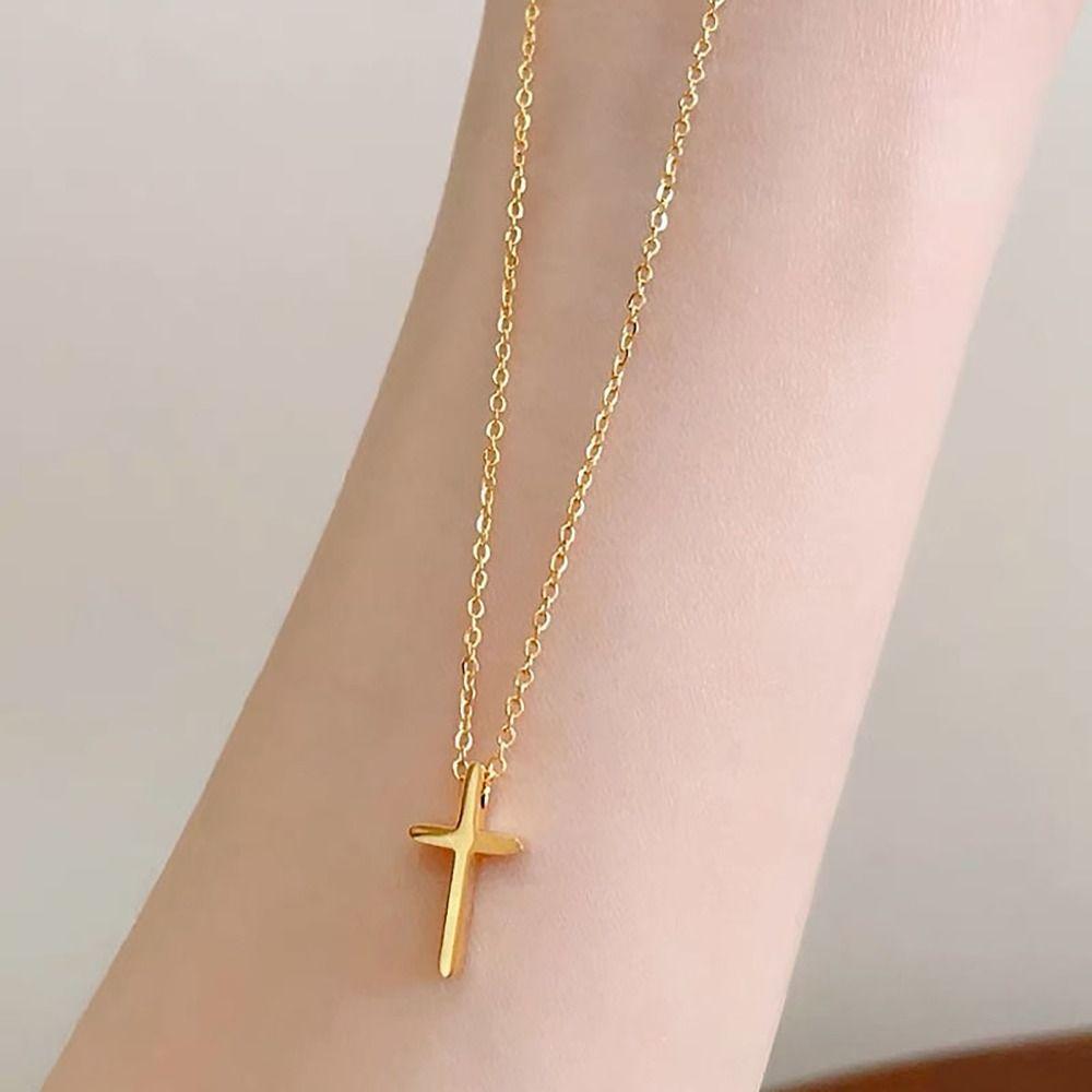 Titanium Steel Clavicle Necklace Non-Fading Pendant Clavicle Chain Fashion Necklace  Women