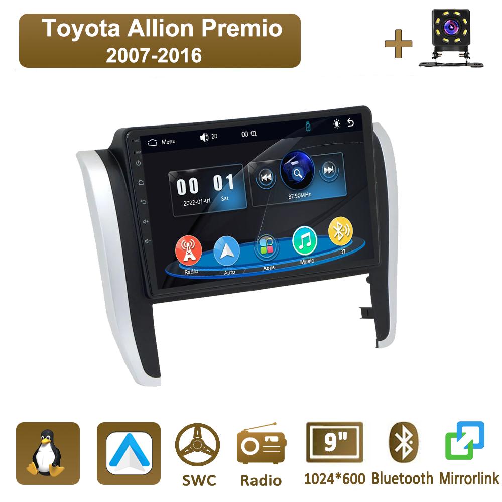 

Icreative Car Radio Multimedia MP5 Player Head Unit Stereo BT For Toyota Allion Premio 2007-2016 серебряный