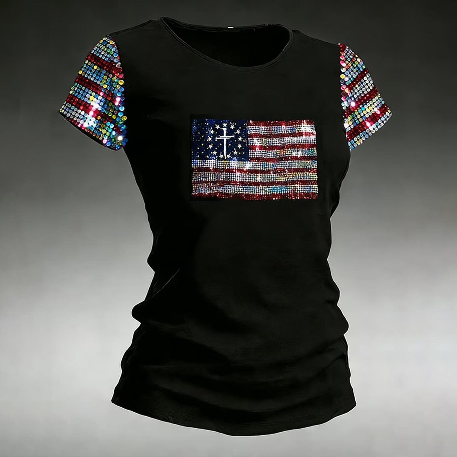 

Women s Casual And Fashionable Short-sleeved Printed T-shirt Top XXL чорний