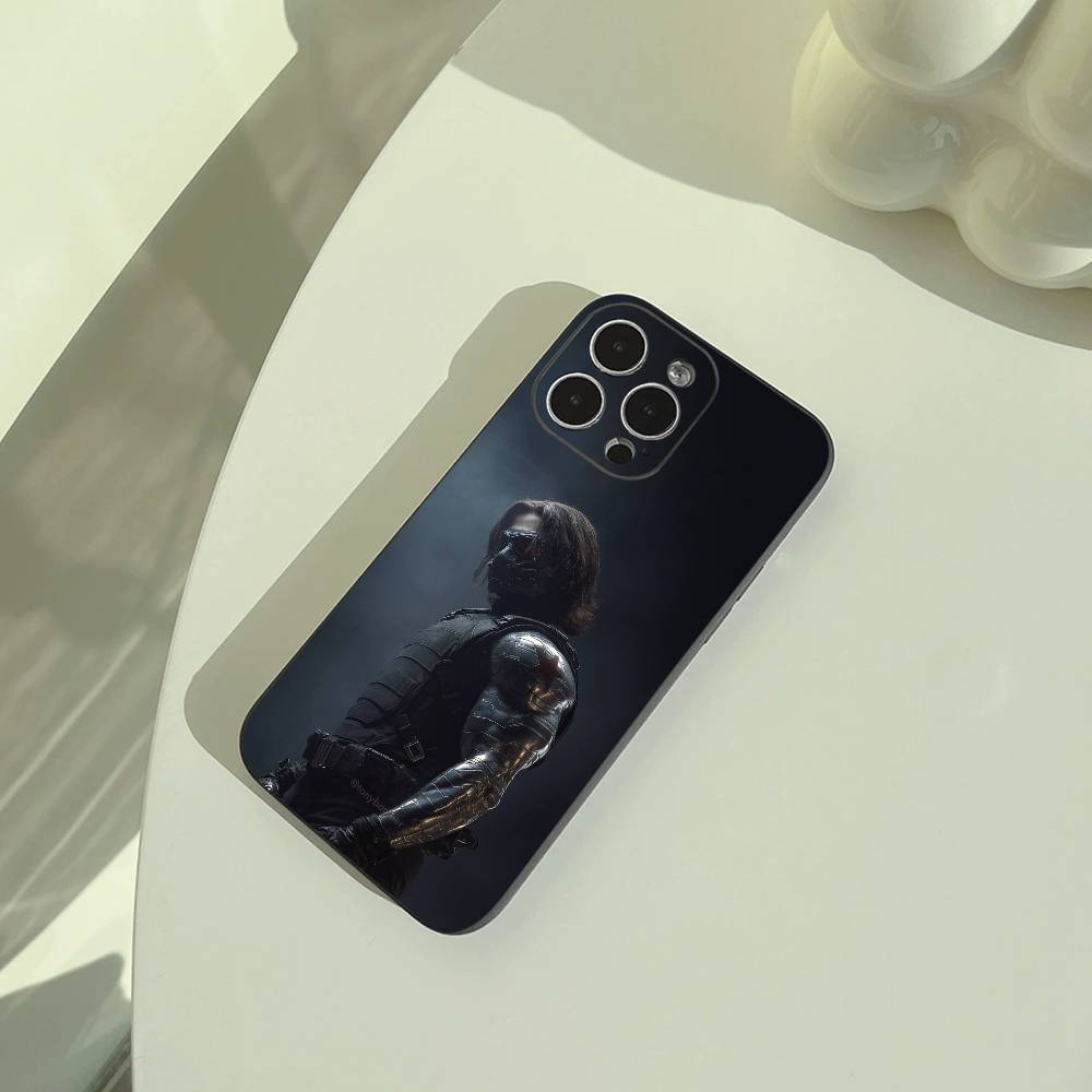 B-Bucky- Barnes  Winter -S-Soldier Phone Case For iPhone 17,16,15,14,13,12,11Pro Max, Lightweight and Practical Soft Black Cover
