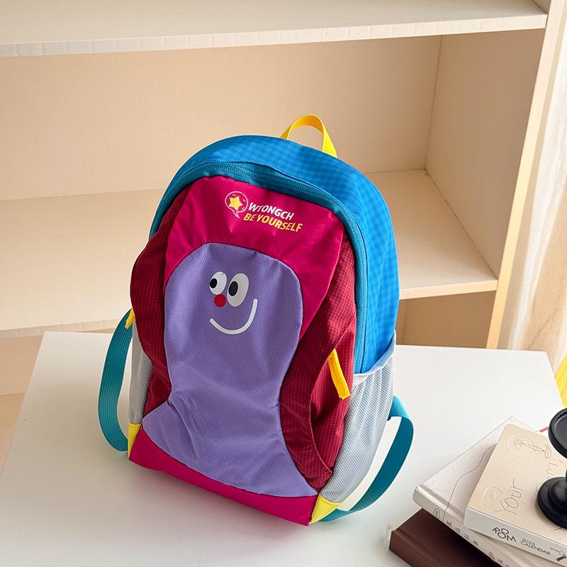 Unique Color-Blocking Lightweight Backpack Outdoor Color-Blocked Sports Hiking Bag School Season Backpack For Elementary School Students