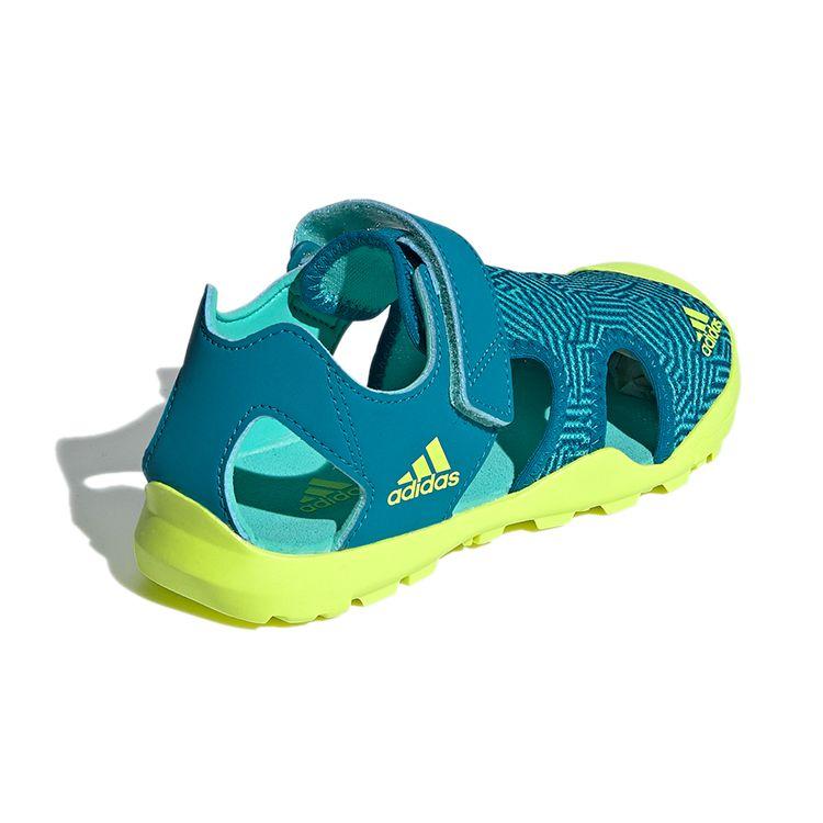 Adidas Captain Toey K Comfortable Non-Slip Kids Sandals Kids Sandals Green Yellow FY9892