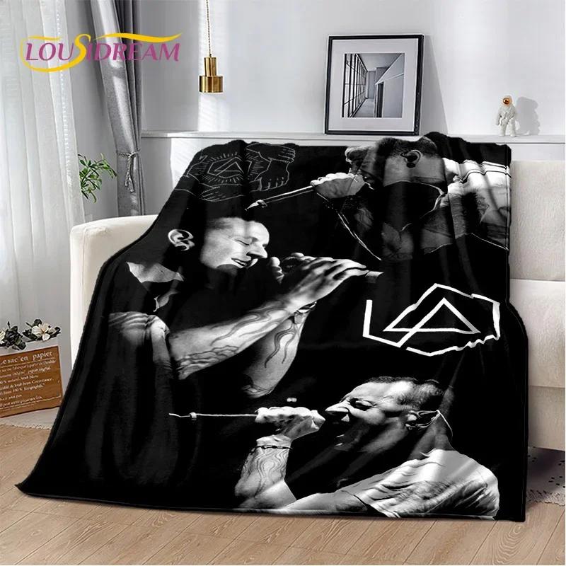 Ρετρό Μουσικό Συγκρότημα 3D L-Linkin-Park Μαλακές Κουβέρτες, Κουβέρτα για Ζέσταμα Άνετη Κουβέρτα για Πικνίκ Κρεβάτια Καναπέ Σπίτι Υπνοδωμάτιο Παιδί