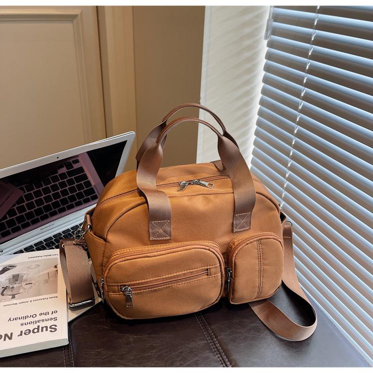 

Холщовая сумка большой вместимости женская осенне-зимняя повседневная спортивная сумка-мессенджер премиум-класса коричневый