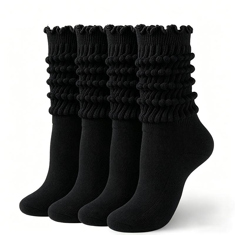 Candy Color Chunky Socks for Men and Women - Autumn/Winter Solid Slimming Long Socks