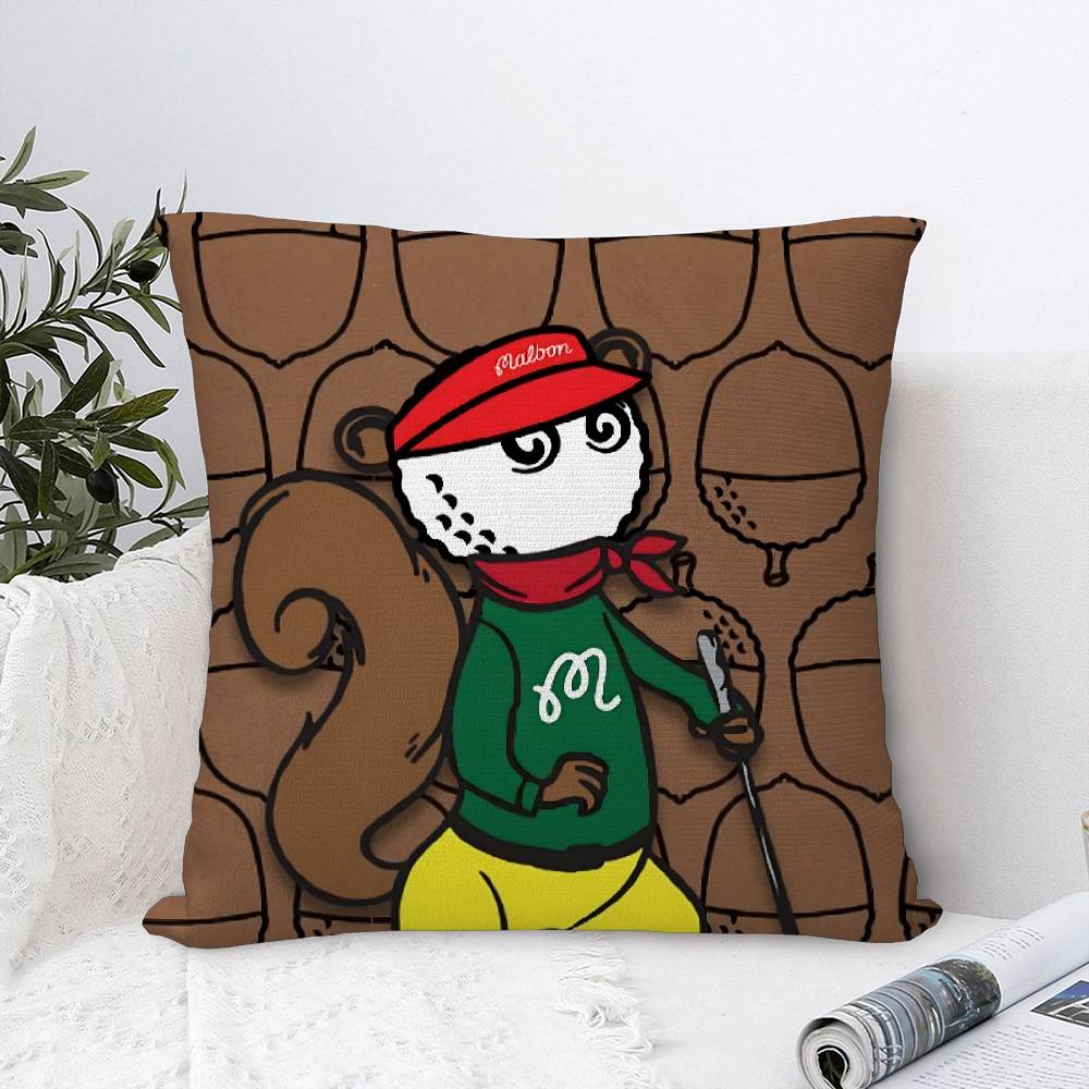 Leisure M-Malbones Golf Pillow Case Plush Fabric Soft Colorfast Double Sided Print Short Plush Home Sofa Cushion Cover Throw