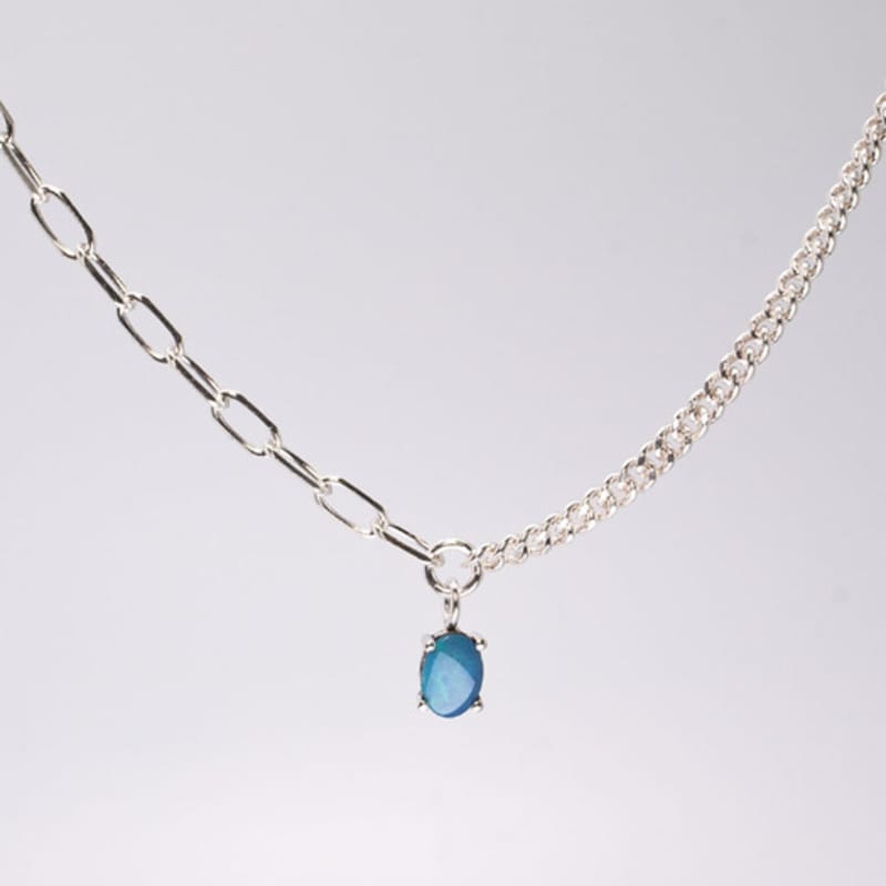 HARANG HR 102N_Blue Opal Necklace (Silver 925)