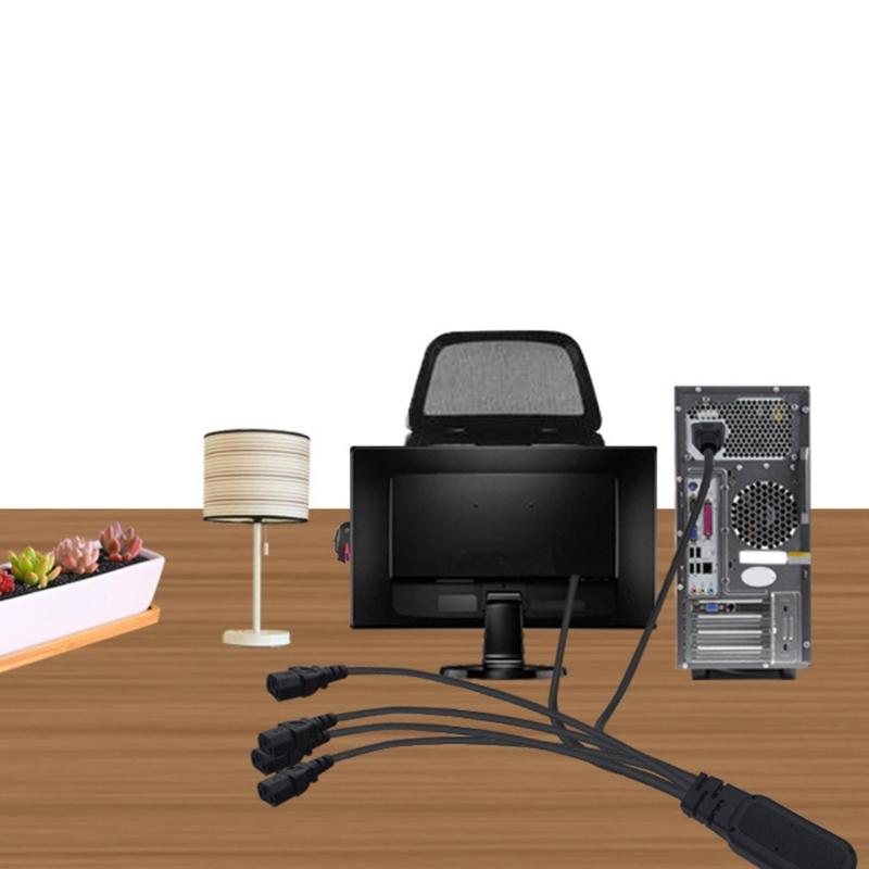 PDU Computer Monitor C14 To 6xC13 Power Cable for Multiple Device Connection Connect 6 Devices To One Outlet Wire
