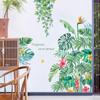 Creative Green Plant Wall Stickers Self-Adhesive 3D Wallpaper Removable Decorative Patterns for Home Background Wall Art