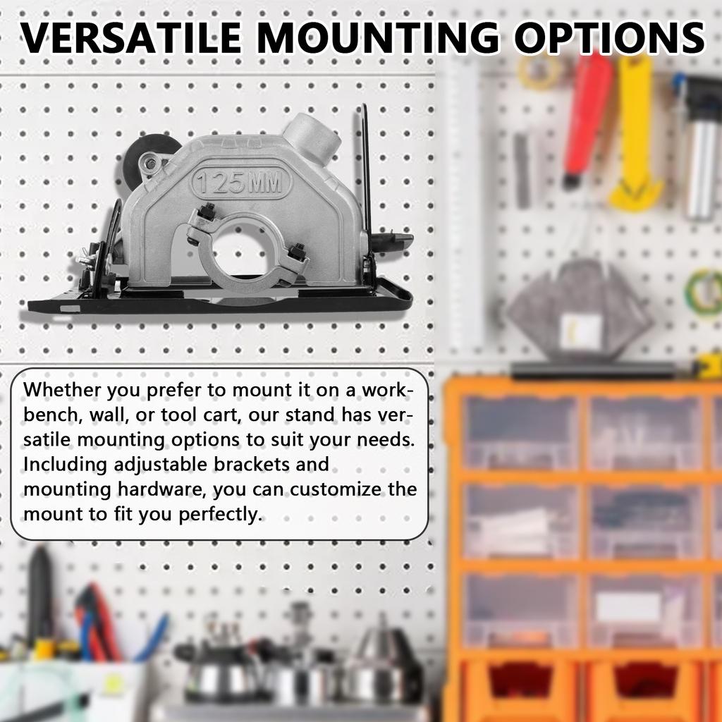 The New Angle Grinder Stand 45°Adjustable Angle Grinder To Cutting Machine Bracket Dust Free Angle Grinder Machine Base Stand