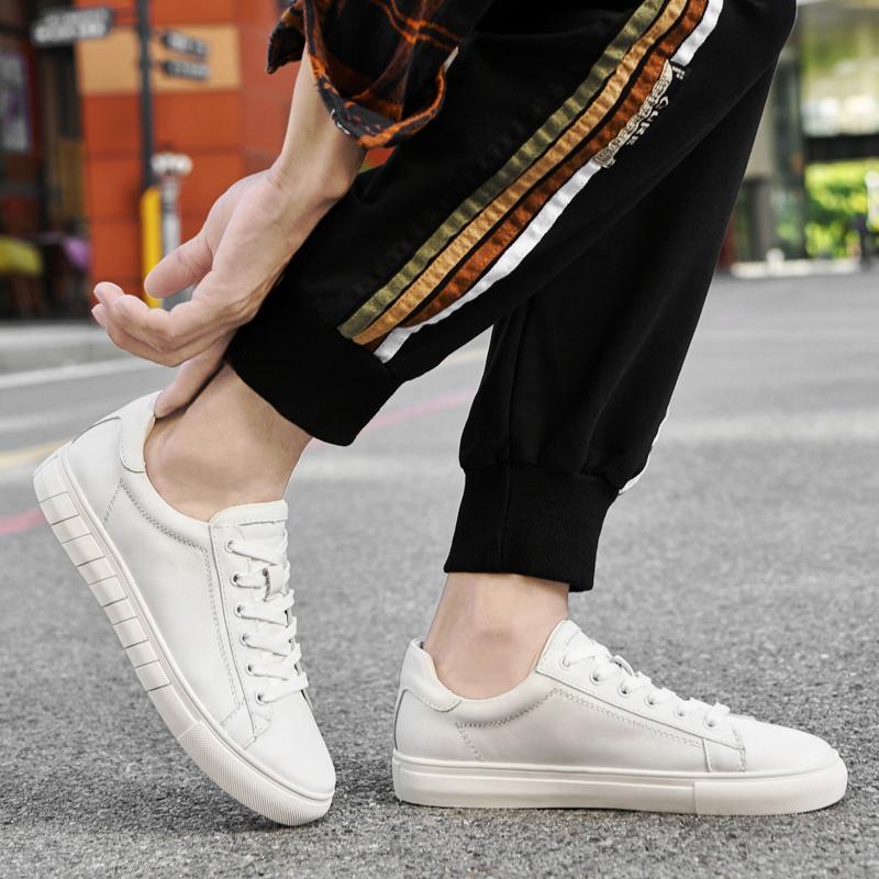 Fashion Male Footwear Genuine Leather Skate Shoes Stylish High Quality Men Sneakers Lace-Up Male Comfortable Flats Classic Running Shoes