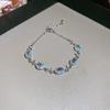 High-End Zircon Floral Heart Bracelet - Luxurious Sparkle for Women