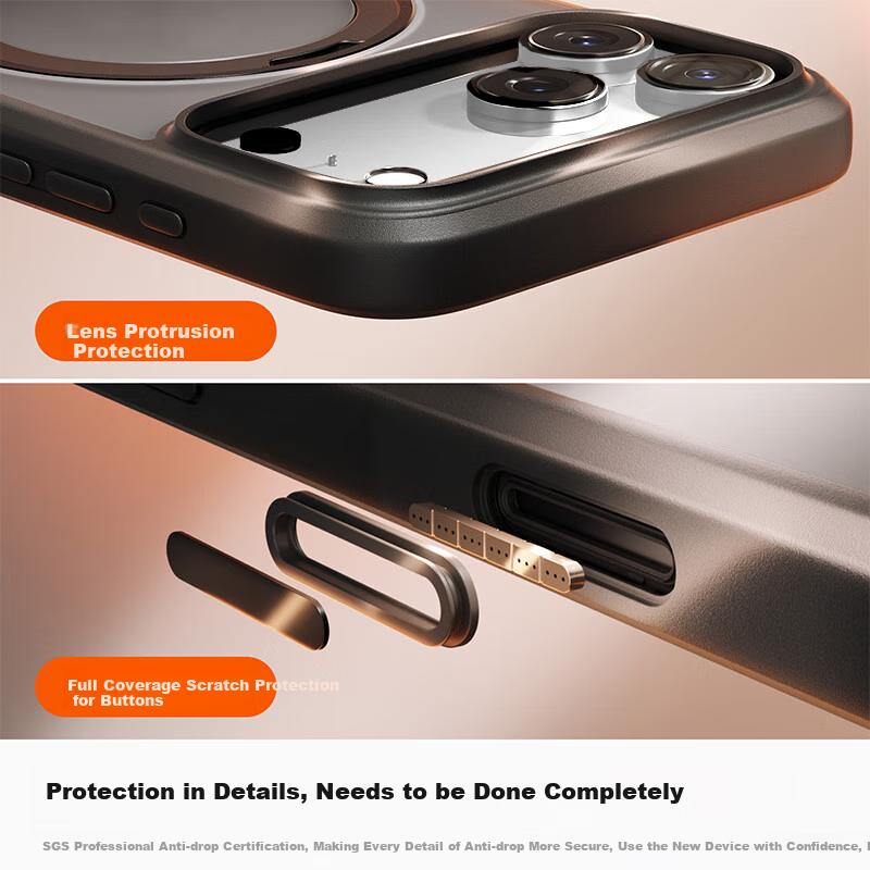 TORRAS Pivot Case O1SBestseller on the Internet|Full Coverage for Camera ButtonsApple 17 Pro Max Phone Case iPhone 17 Pro Max Stand Case Black