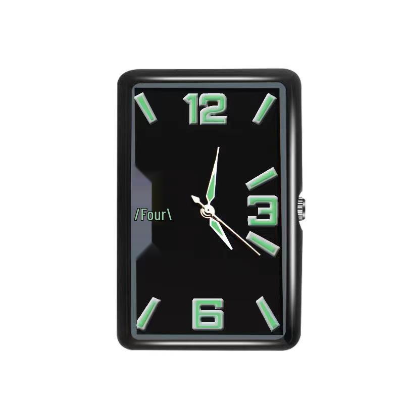 Personalized Square Quartz Car Clock - One-Button Start, Creative and Versatile Placement