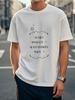 Unisex Youth Cotton Short Sleeve T Shirt Simple Korean Phrase Bubble Border Minimal Text Print Casual Urban Daily Street Outfit Tee