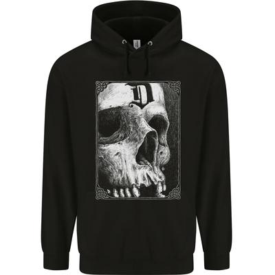 D for Death Skull Heavy Metal Biker Hoodie