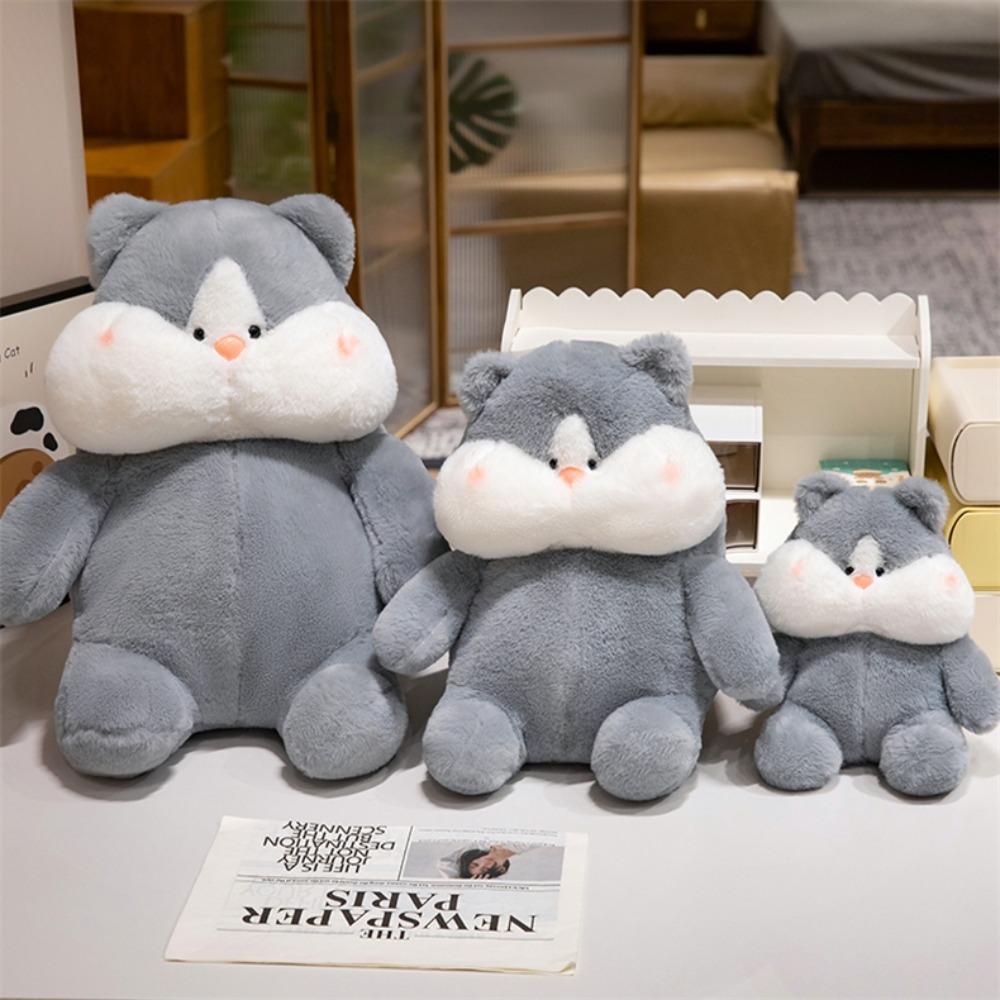 Fluffy Capybara Plush Doll Cartoon Capibara Fluffty Doll Siberian Husky Plush Toy Birthday Gift