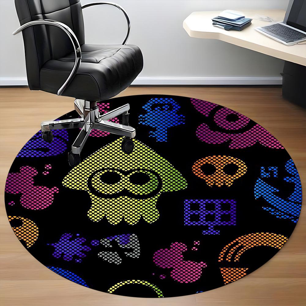 1pc Splatoon? Office Round Area Rug, Under Office Chairs Bedroom Living Room Home Decor, Room Deco, Available in Various Sizes197
