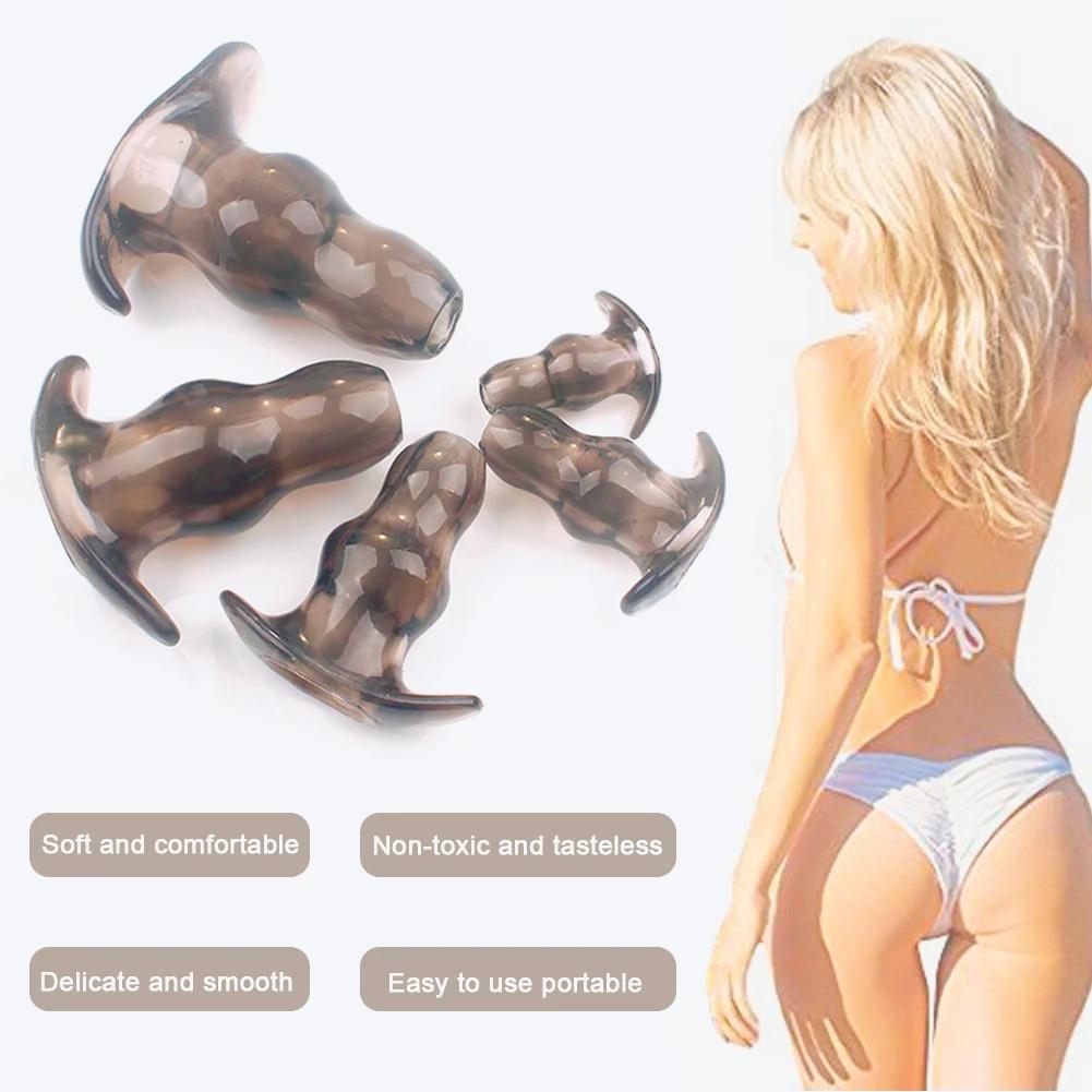 Anal Dilator Soft Speculum Enema Hollow Insert Anus Masturbation Butt Plug Dildo Anal Plug Sexy Products Prostate Massage BDSM