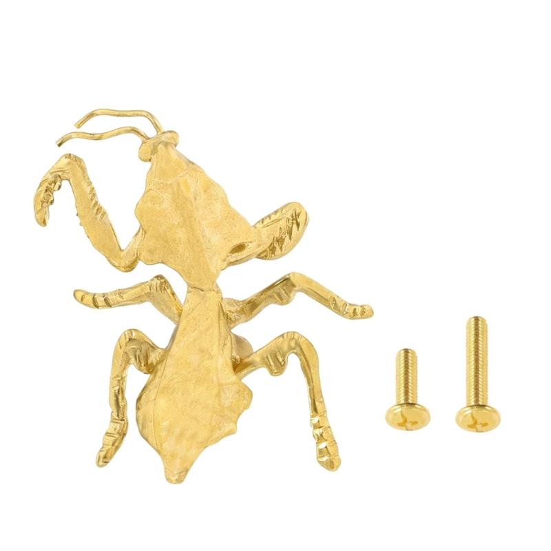 Strong Long Service Metal Cabinets Door Handle Mantis King Insect Design Comfortable Ergonomic Grip For Kitchen Bedroom