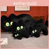 Cute And Soft Black Cat Long Pillow For Girls Plush Toy Kitty Doll Bed Headrest Gift