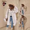 Women's Winter Long Loose Plush Coat, Lapel Open Button Oversized Warm Outwear, European American Style