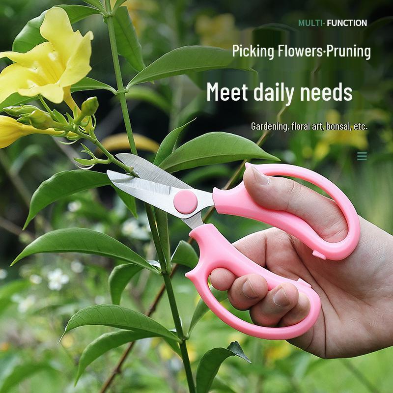 Stainless Steel Florist Pruning Shears: Rose, Tree Branch & Flower Scissors, Multifunctional Garden Tools
