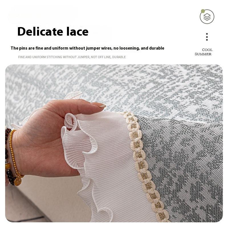 Summer Cold Sofa Cushion Cool Feeling Cushion Ice Silk Non-Slip Leather Sofa Cover Light Luxury Advanced Cover