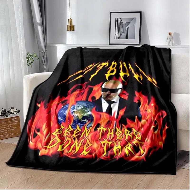Decke Herr 305 Pitbull MR Worldwide Hippie Poster Gedrucktes Flanellkorn Handtuch Weicher Plüsch Sofa Bett Flauschige Decke