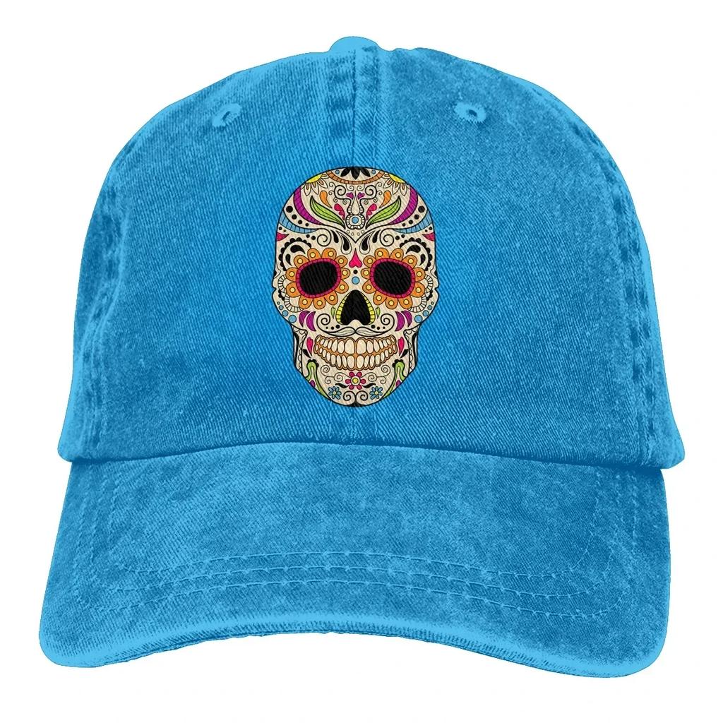 Mexican Color Skull Baseball Cap Men Mexican Sugar Skull Funny Caps colors Women Summer Snapback Caps