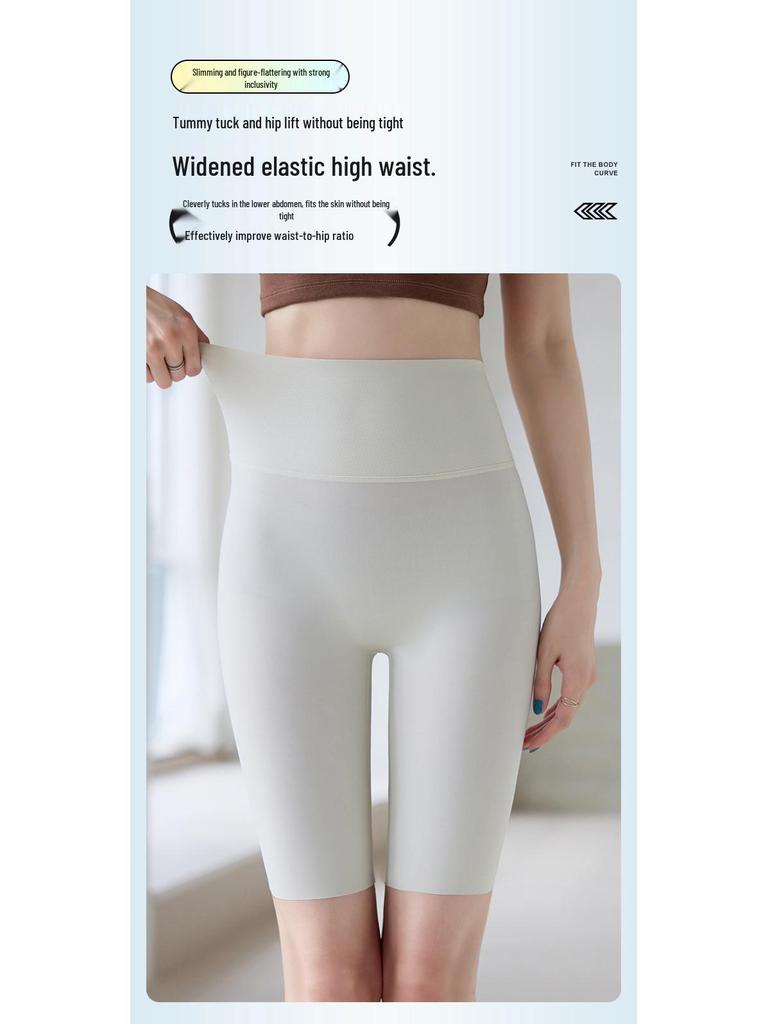 White 2024 Women's Shark Style Cycling Shorts: Summer Thin, Tummy Control & Hip Lift Yoga Leggings