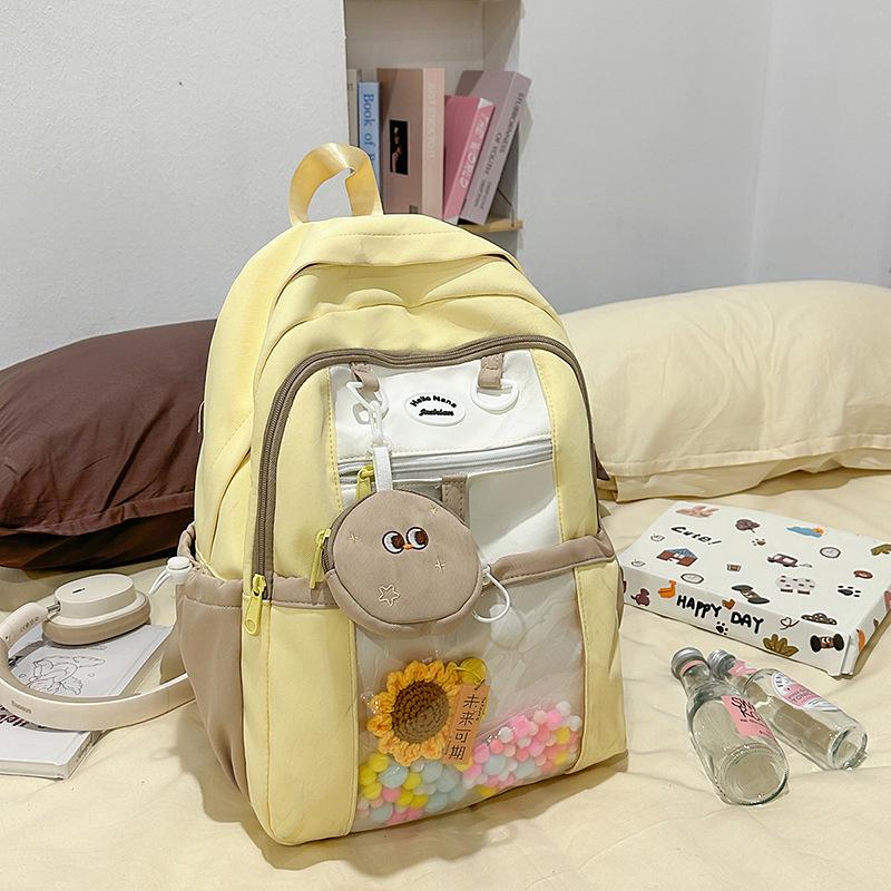 High-value Japanese Pain Bag Ins Style Large-capacity Backpack Junior High and High School Student Class School Bag Large-capacity Backpack Trend