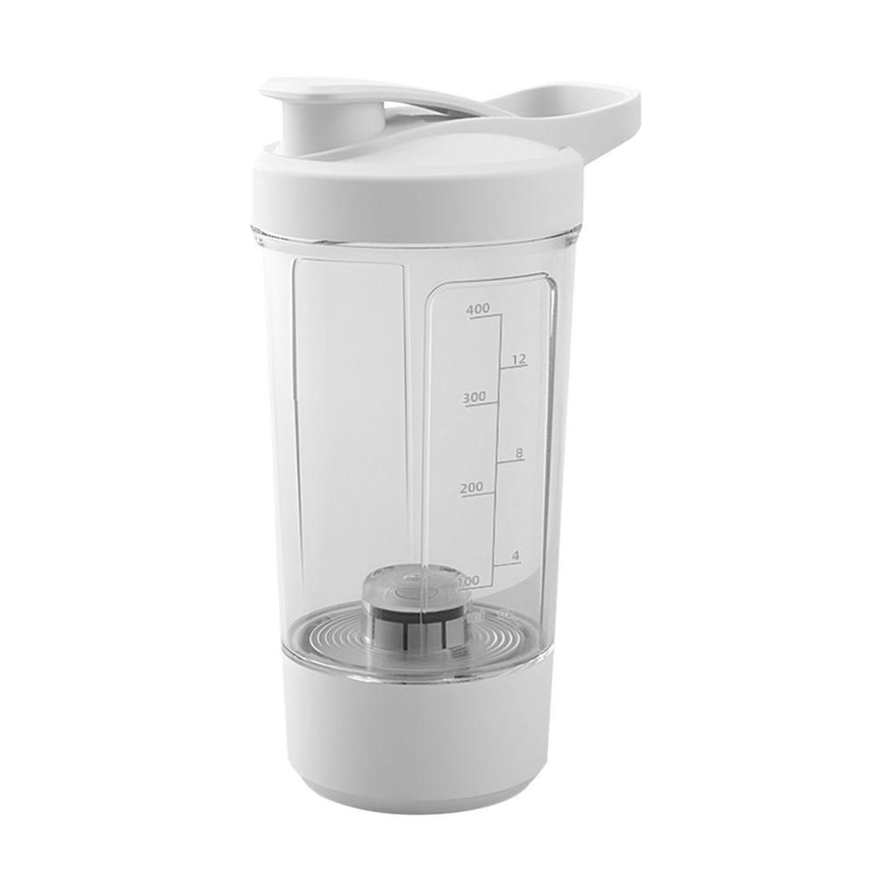 Электрический протеиновый шейкер Прозрачный Безопасный Электрический Высокоскоростной Протеиновый Блендер Перезаряжаемый Многофункциональный Шейкер Стаканы для Питья белый