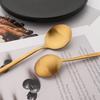 6/30Pcs Matte Gold Dinnerware Set Stainless Steel Dinner Knife Fork Spoon Cutlery Set Korean Kitchen Flatware Tableware Set