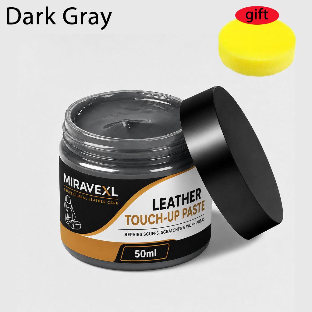 MIRAVEXL Leather Touch-Up Paste 50ml, Leather Repair Color Restorer for Car Seats, Sofas, Shoes, Vinyl - Repairs Scuffs & Scratc
