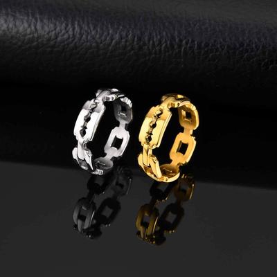 Women's Stainless Steel Personality Chain Ring, Index Finger Jewelry, European & American Style, RC-499