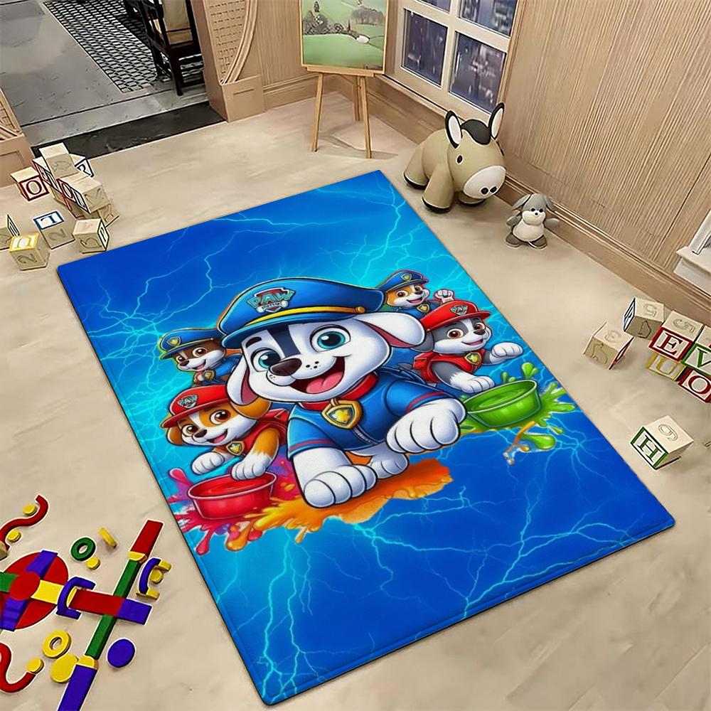 Happy Paw Patrol Pups Theme Rug Thick Nonslip Carpet For Hallway Balcony Study Home Decor Christmas Gift