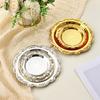 Retro Luxury Silver Plated Plates Cake Dessert Tray High Tea Snack Fruit Dish Jewelry Storage Tabletop Decor Home Hotel Supplies