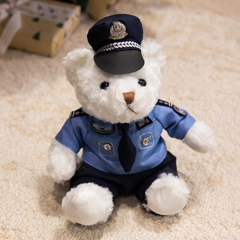 Bear Uniform Series Plush Toy With Pp Cotton Filling For  Traffic Police Xiong