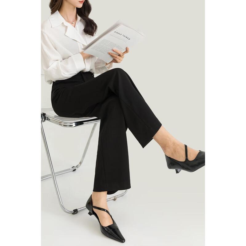 MENGSHUYA Women's High-Waist Flare Pants