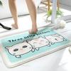 VIKAMA Cute Cartoon Flat Printed Carpet, Entrance Door, Bathroom And Toilet Anti-Slip Imitation Cashmere Mat, Home Decoration