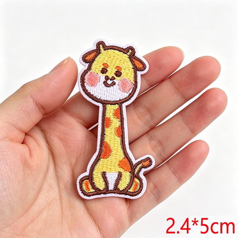Cartoon Cute Small Animal Embroidered Iron On Patch DIY for Hats Jeans Backpack Clothing Sew Sticker Decoration Cap