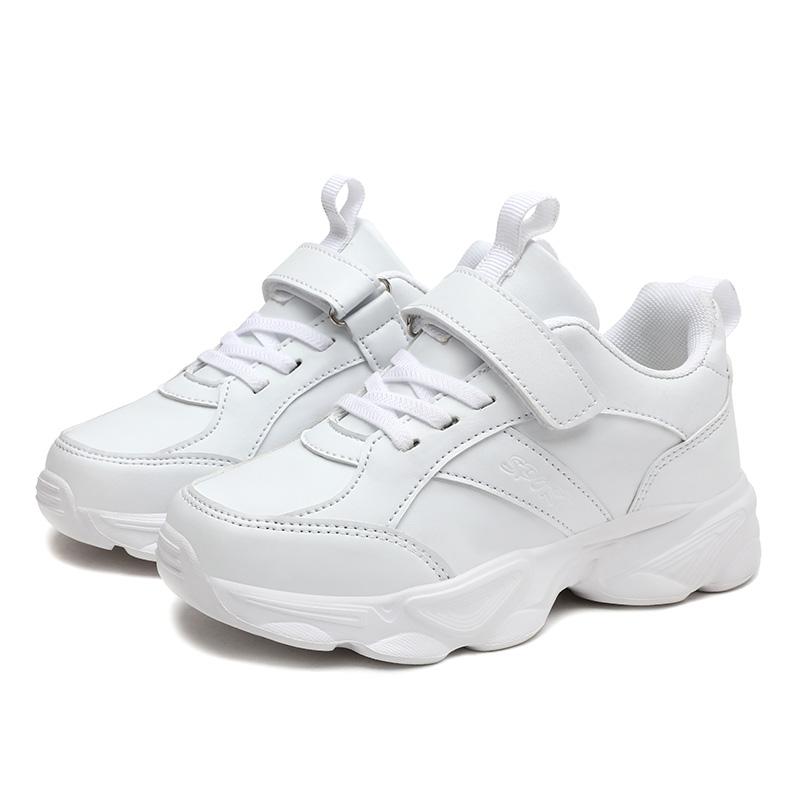 Four Seasons Children's Fashion Sports Shoes Breathable Student White School Walking Shoes Anti-skid Boys& Girls Casual Running Sneaker