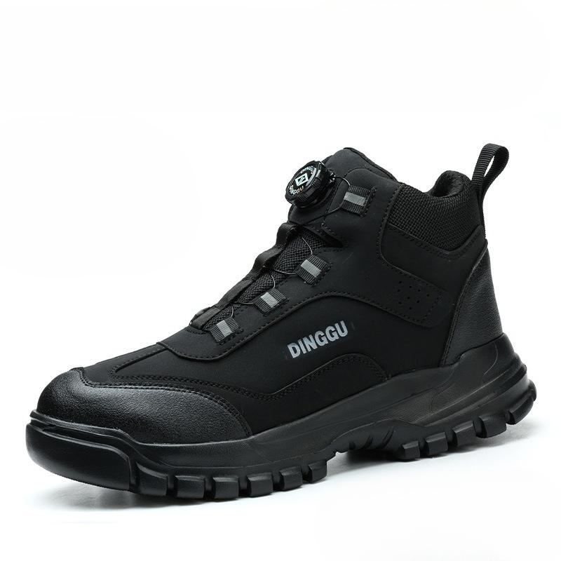 High Top Steel Toe Work Safety Shoes Waterproof Protective Shoes Hiking Work Boots Anti-smash Anti Puncture Indestructible Boots