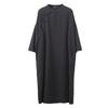 Johnature Women Chinese Style Dress Stand Long Sleeve Spring Solid Color Button A-Line Vintage Dresses