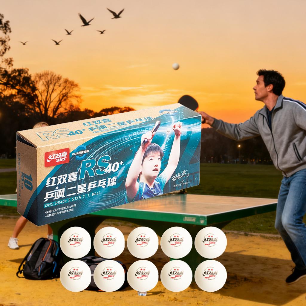 DHS 40+ Table Tennis Balls, Durable Training & Competition Grade Ping Pong Balls for Match Play Practice and Professional Use