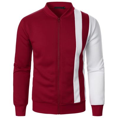 Herren Frühling Herbst Stehkragen Colorblock Cardigan Jacke Herren Casual Cardigan Jacke