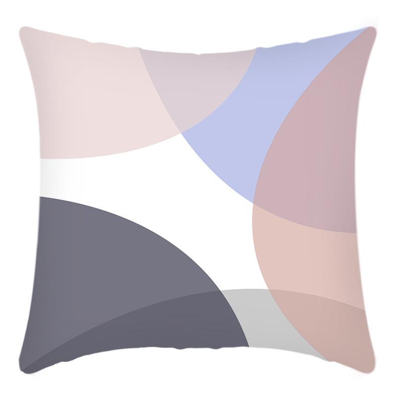 

New Art Abstract Print Color Cross Print Line Short Plush Home Sofa Cushion Cover 45 * 45Cm pillowcase