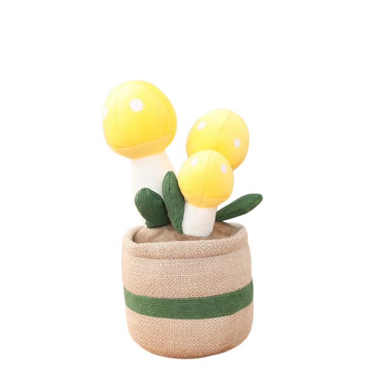 Smiling Flowerpot Flower Pot Plush Toy Stuffed Tulip Hareball Succulent Plant Mushroom Plushie Decor Gift