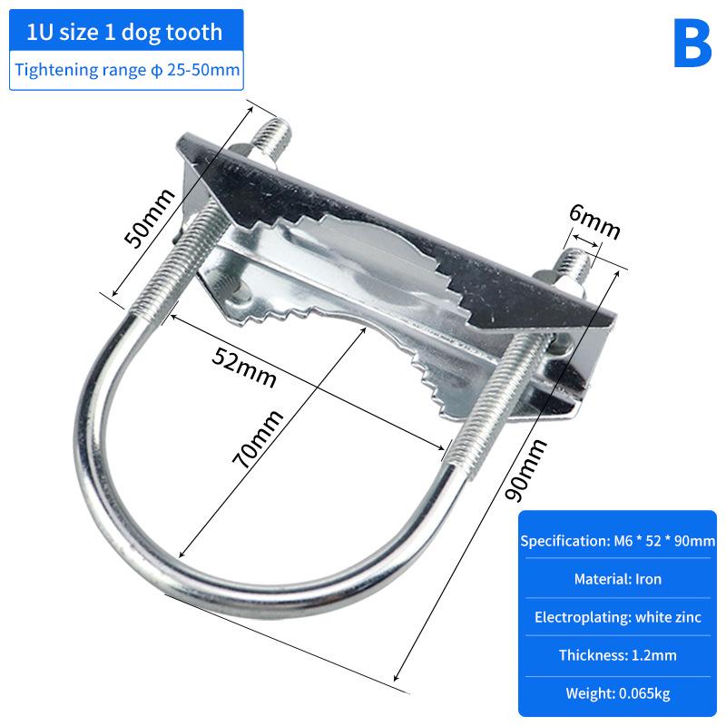 M6U Bolts Heavy Duty Anti-Rust Mast To Mast Mount Bracket Kit For TV CB Ham Double Antenna Mast Clamp V Jaw Block